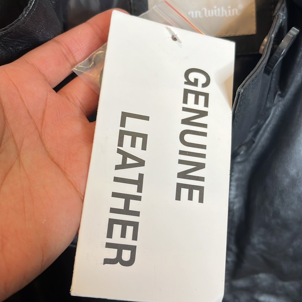 NWT WOMAN WITHIN Genuine Leather Swing Coat SIZE 26/28 - Picture 4 of 9